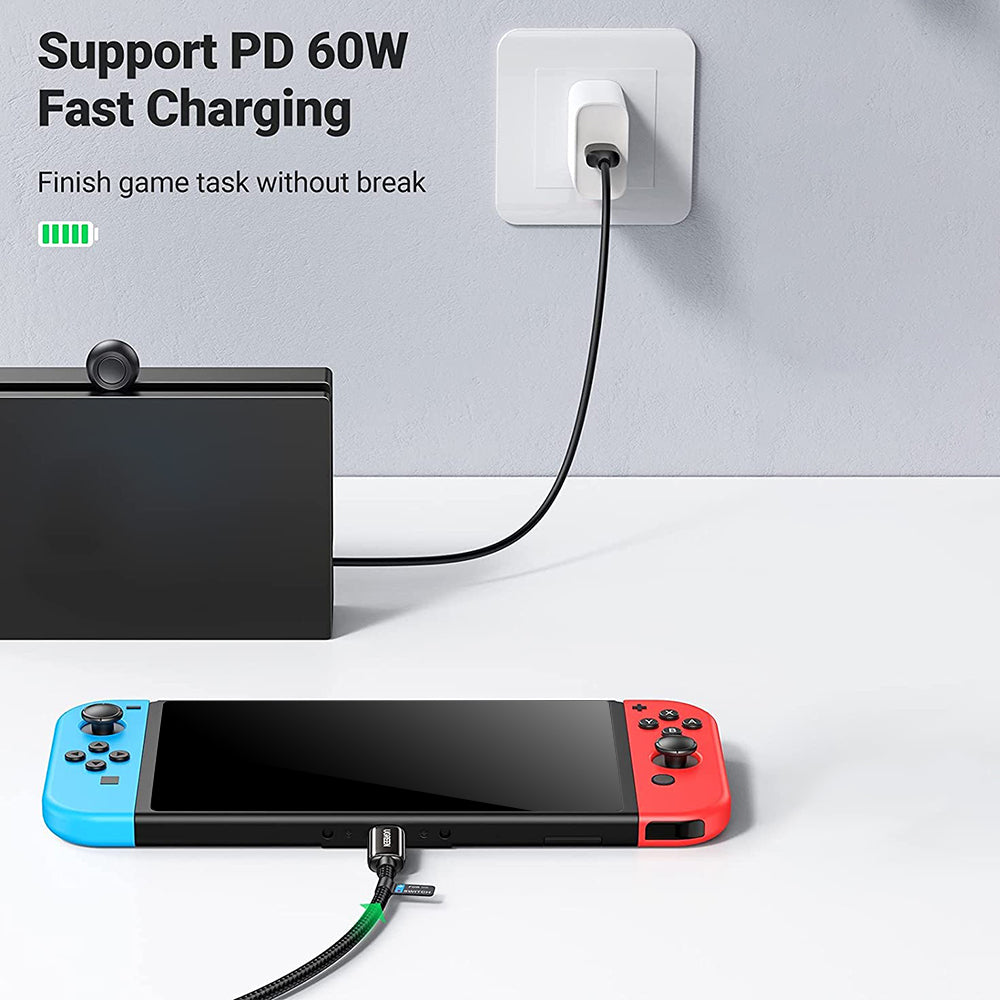 Uniqkart 10926 USB-C Male to Female 10Gbps USB 3.1 Gen 2 60W 3FT Extension Cable Cord for MacBook Pro/iPad Pro/Nintendo Switch Dock Hub