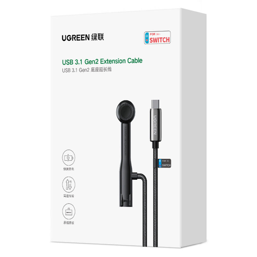 Uniqkart 10926 USB-C Male to Female 10Gbps USB 3.1 Gen 2 60W 3FT Extension Cable Cord for MacBook Pro/iPad Pro/Nintendo Switch Dock Hub