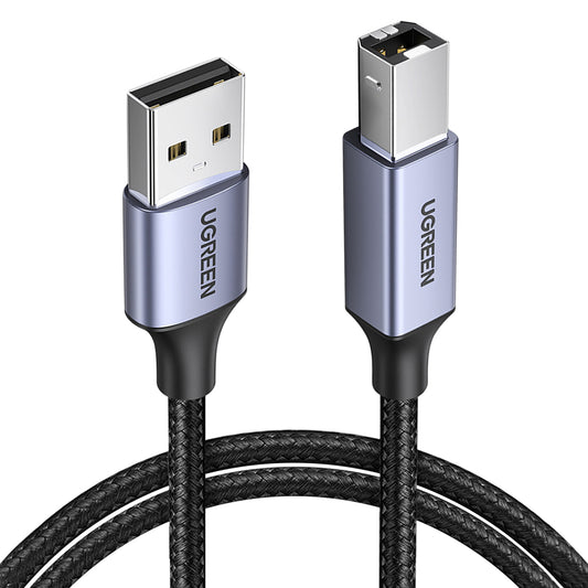 Uniqkart 2m USB A to USB B Cable for HP Epson Canon Brother Printer Male to Male Gold Plated Plug Cord