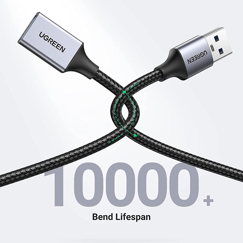Uniqkart 2m USB 3.0 Extension Cable Type A Male to Female 5Gbps Data Transfer Extension Cable for Printer Scanner Card Reader Hub