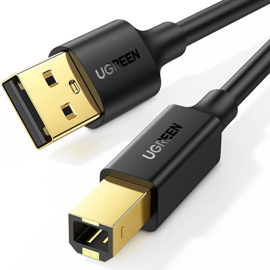 Uniqkart 2m For HP Canon Epson USB 2.0 Printer Cable USB Type B Male to A Male Cord
