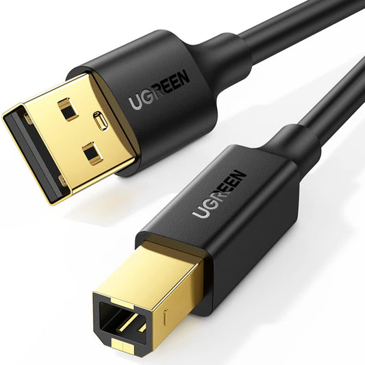 Uniqkart 5m Type B Male to A Male Gold Plated Connector USB 2.0 Printer Cable for HP Canon Epson