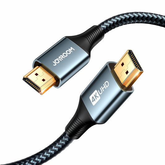 Uniqkart 20H1 2m HDMI Male to Male Cable for TV Projectors Gold Plated Port 4K 60HZ Output HD Video Cord - Grey