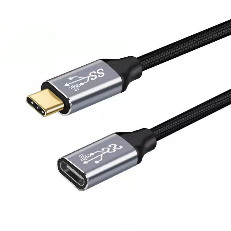 0.25m Type-C to Type-C 3.1 Gen2 Male to Female Extension Cable 4K/60HZ 10Gbps Data Cord