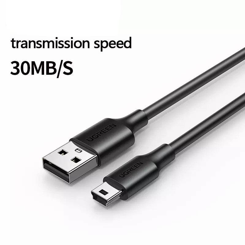 Uniqkart 10353 0.25m USB-A to 5Pin Mini-USB Fast 480Mbps Data Transmission Cord Charging Cable for Car DVR GPS MP3 MP4