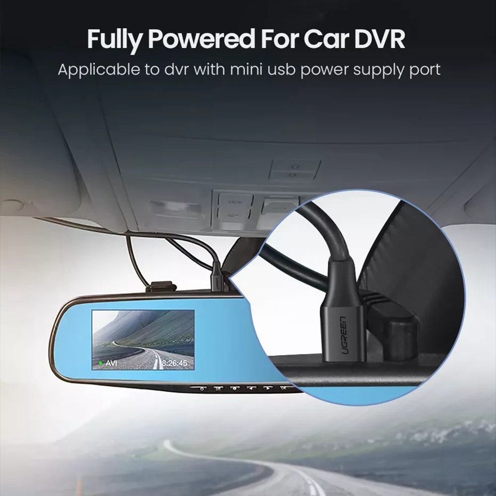 Uniqkart 10353 0.25m USB-A to 5Pin Mini-USB Fast 480Mbps Data Transmission Cord Charging Cable for Car DVR GPS MP3 MP4
