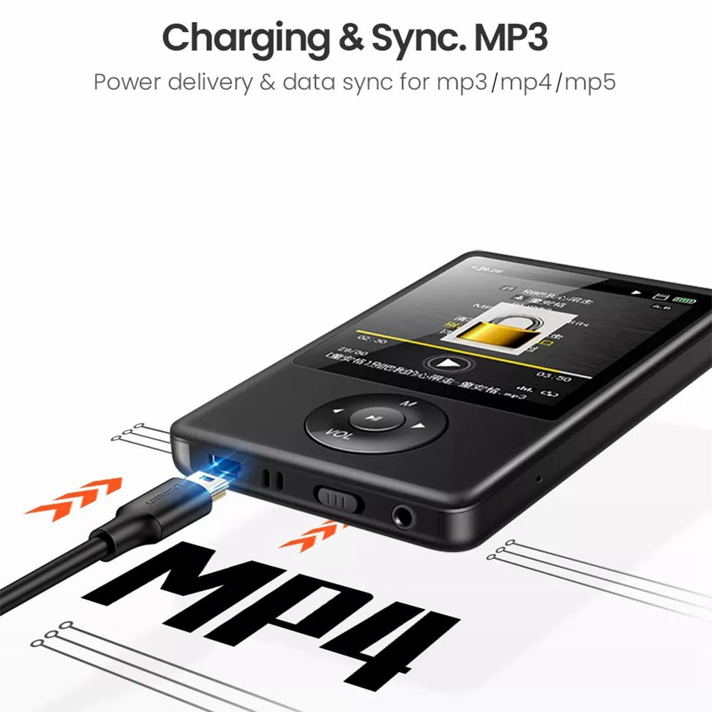 Uniqkart 10353 0.25m USB-A to 5Pin Mini-USB Fast 480Mbps Data Transmission Cord Charging Cable for Car DVR GPS MP3 MP4