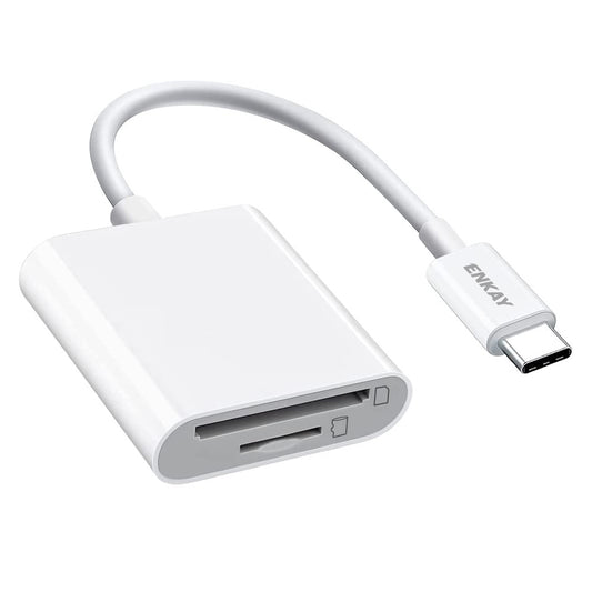 Type-C to SD+TF Card Port Card Reader Adapter Cable Connector Portable Dual Slot USB-C Converter