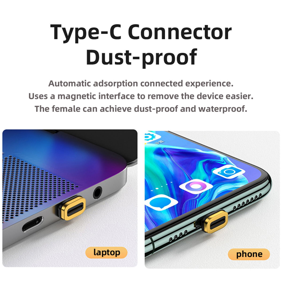 UC-034-BK Magnetic Connector USB4 Male to Male USB-C Cable 20Gbps 100W Charging Cord 8K / 5K Video Cable