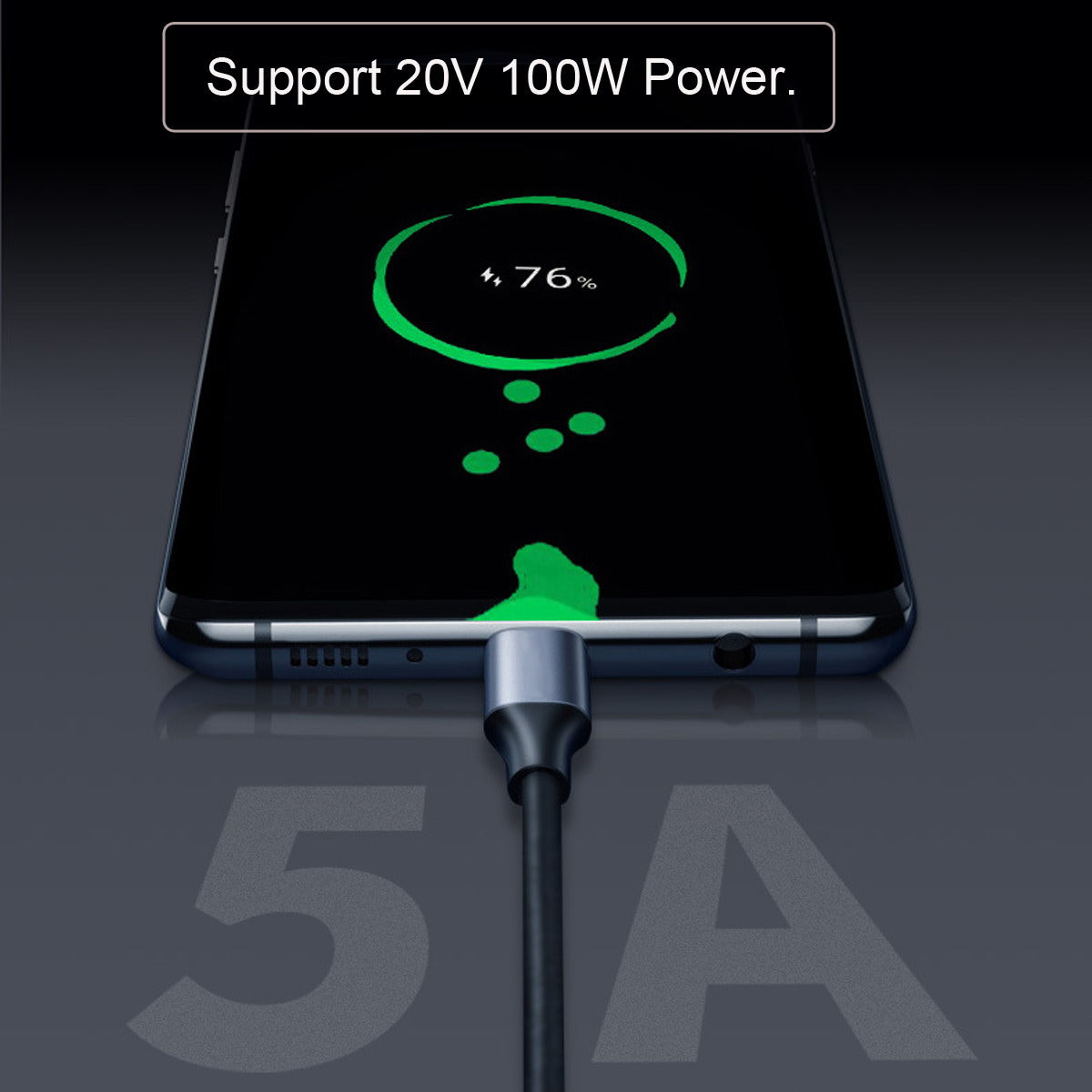 UC-064-UP-2.0M 90-Degree Angled Type-C Male to Male USB3.1 Data Cable 10Gbps 100W Fast Charging Cable with E-marker Chip
