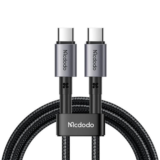 Uniqkart Prism Series CA-3131 MDD 1.5m 60W Type-C to Type-C PD Phone Fast Charging Cord Data Cable - Black