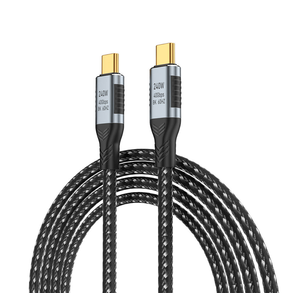 0.2m Type C Male to Male PD 240W Fast Charging Cord 8K / 60Hz USB4 40Gbps Data Cable