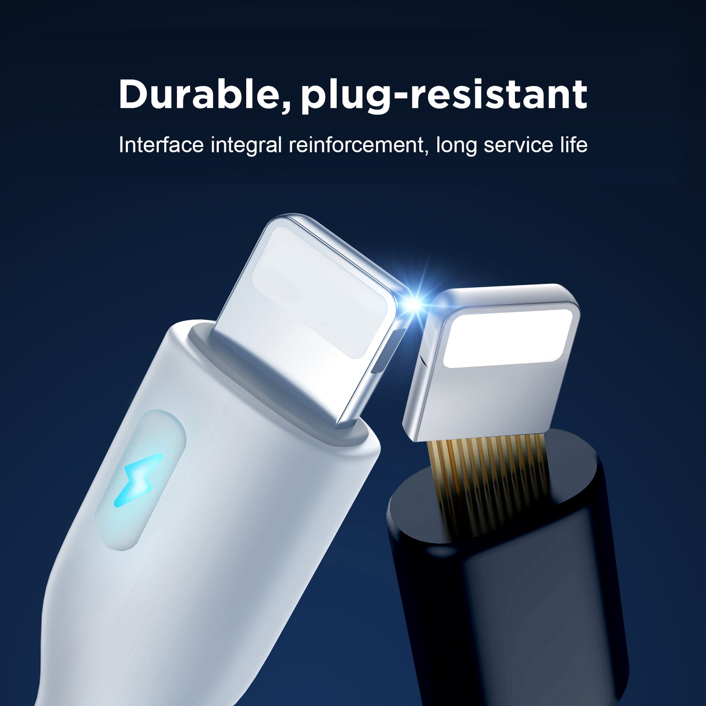 Joyroom S-UL012A13 1.2m USB-A to Lightning 2.4A Fast Charging Data Cable with Indicator - White