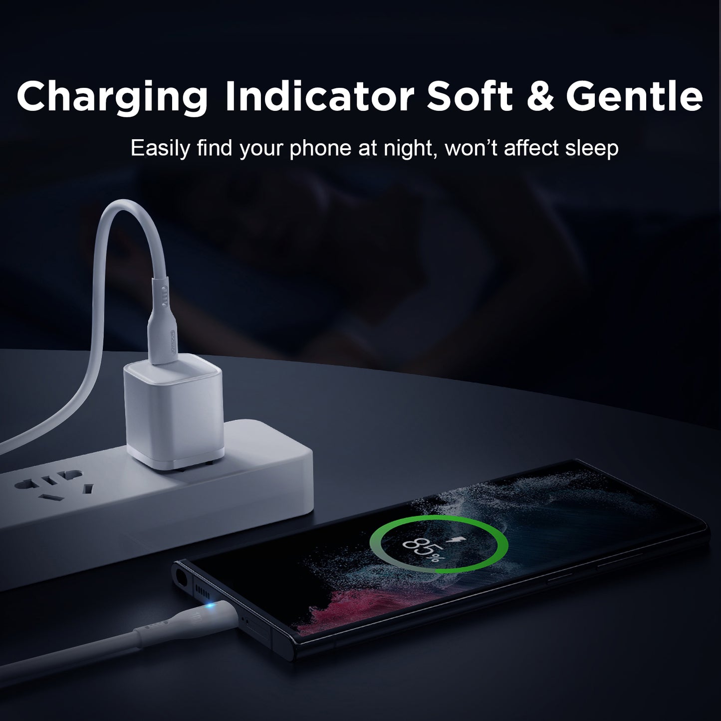 Joyroom S-CC100A13 1.2m 100W High Power Fast Charging Cord Type-C to Type-C Data Cable - Black