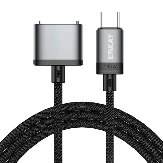 Enkay 2m PD 140W Compatible with MagSafe 3 USB-C to Magnetic Charging Cable for MacBook - Grey