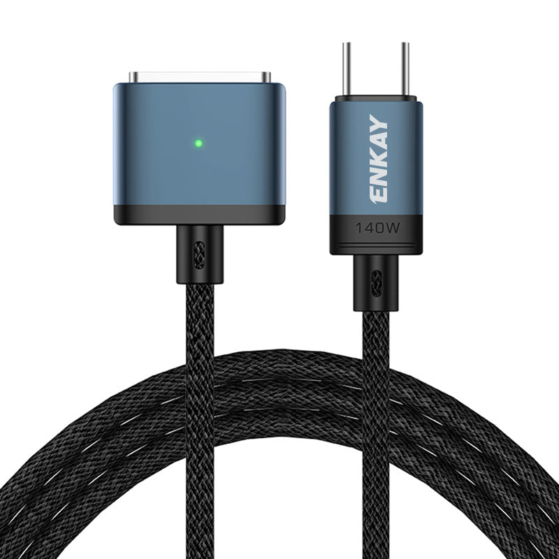Enkay 2m PD 140W Compatible with MagSafe 3 USB-C to Magnetic Charging Cable for MacBook - Blue