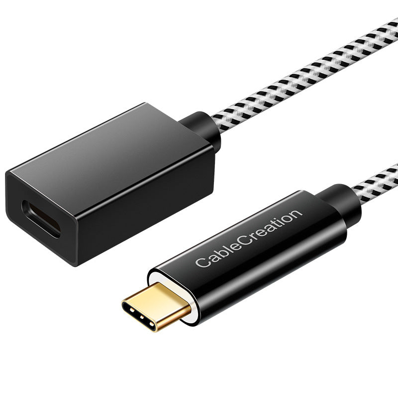 Cablecreation 1m Type-C Male to Female Extension Cable High-Speed 10Gbps Type-C Charging Data Cable