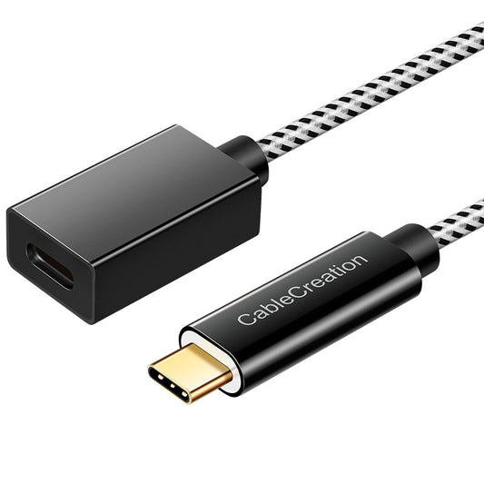 Cablecreation 1m Type-C Male to Female Extension Cable High-Speed 10Gbps Type-C Charging Data Cable