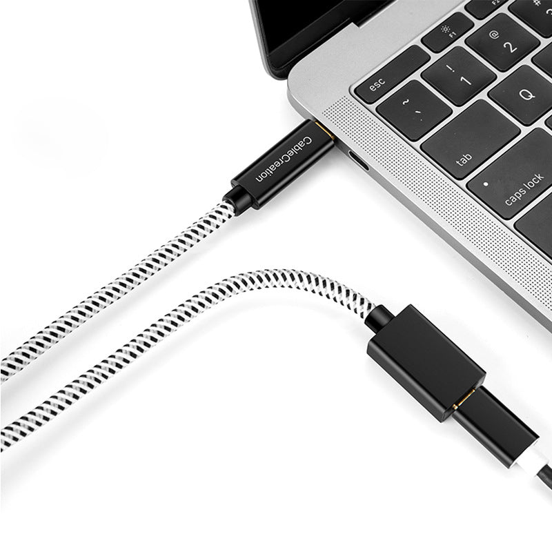 Cablecreation 1m Type-C Male to Female Extension Cable High-Speed 10Gbps Type-C Charging Data Cable