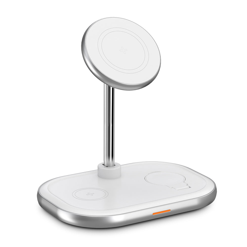 W32 Desktop 3-in-1 Magnetic Wireless Charger for Phone, Watch, Headset 15W Fast Charging Station Stand