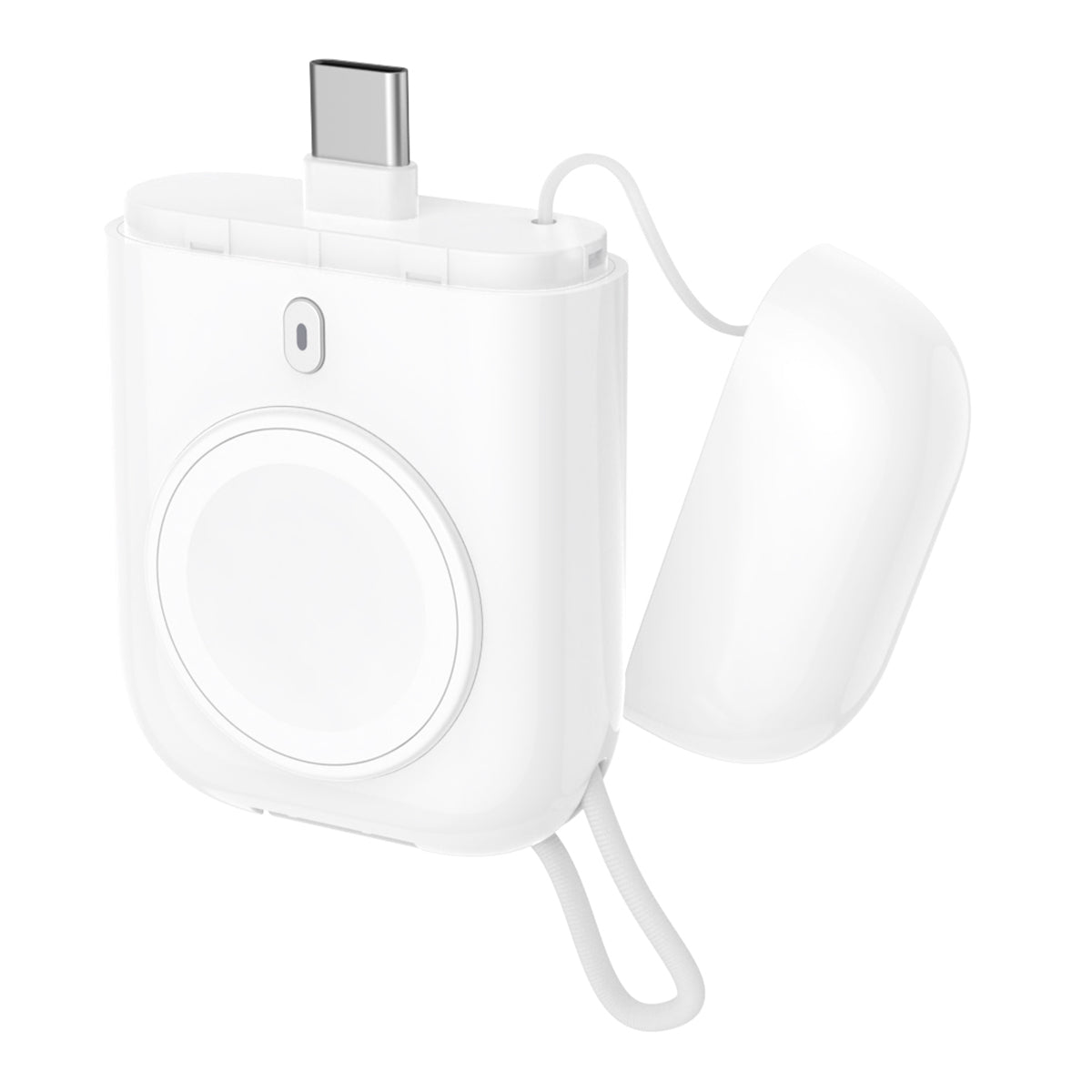 W01 Portable Wireless Charger for Apple Watch Power Bank Magnetic Travel Smart Watch Charger - White