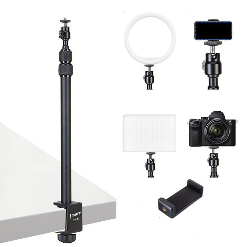 MT-49 Tabletop Light Stand Clip Stand Adjustable Clamp Desk Mount Light Stand with 1 / 4-inch Screw for LED Video Light / Ring Light