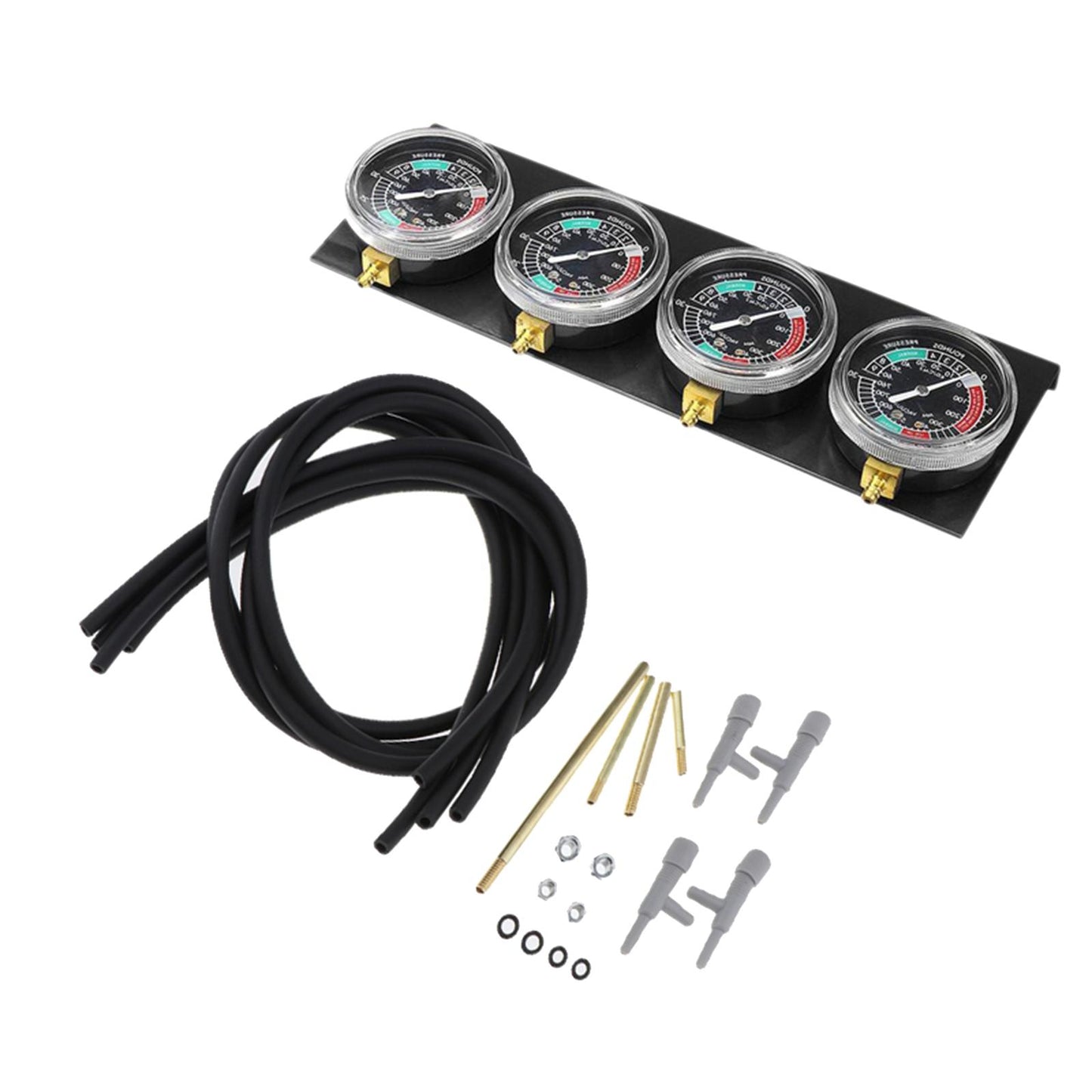 Motorbike Carburetor Fuel Vacuum Gauge Balancer Synchronizer Tool Kit Black