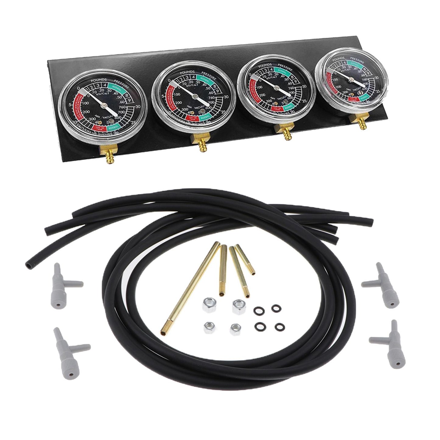 Motorbike Carburetor Fuel Vacuum Gauge Balancer Synchronizer Tool Kit Black
