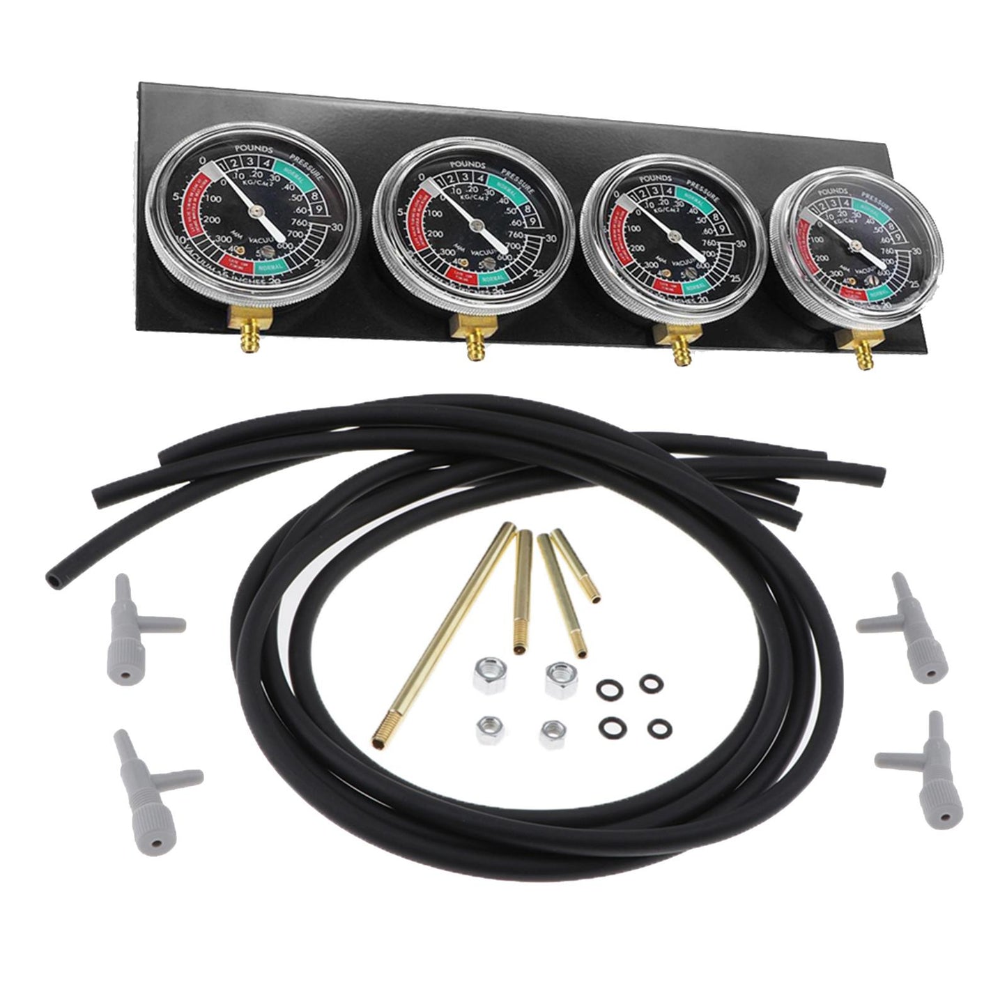 Motorbike Carburetor Fuel Vacuum Gauge Balancer Synchronizer Tool Kit Black