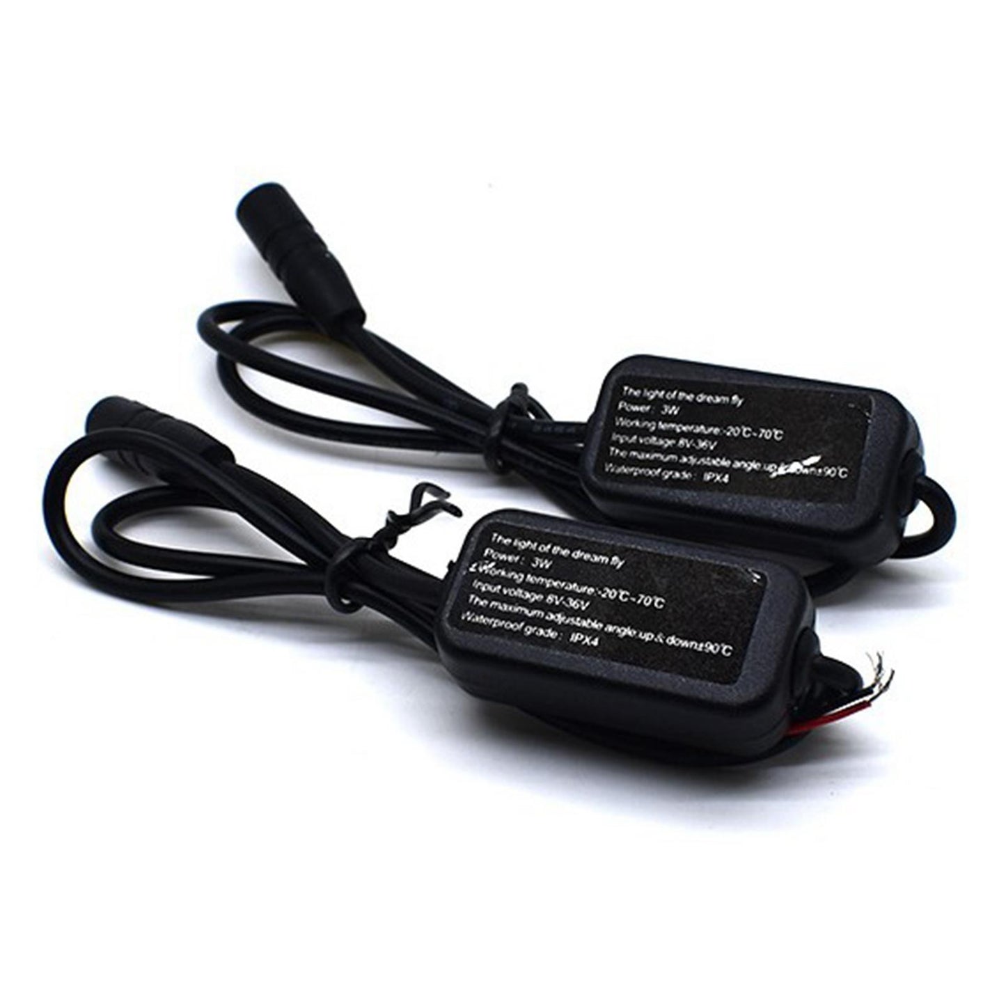 Car Motorcycle Angel Wing LED Lamp Lights Set Off Road Refit White
