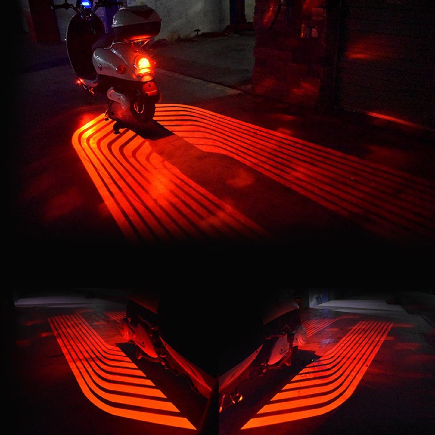 Car Motorcycle Angel Wing LED Lamp Lights Set Off Road Refit Red