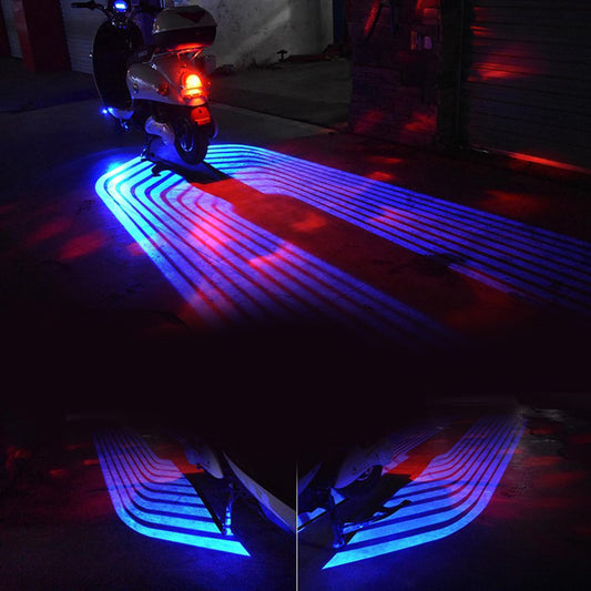 Car Motorcycle Angel Wing LED Lamp Lights Set Off Road Refit Blue