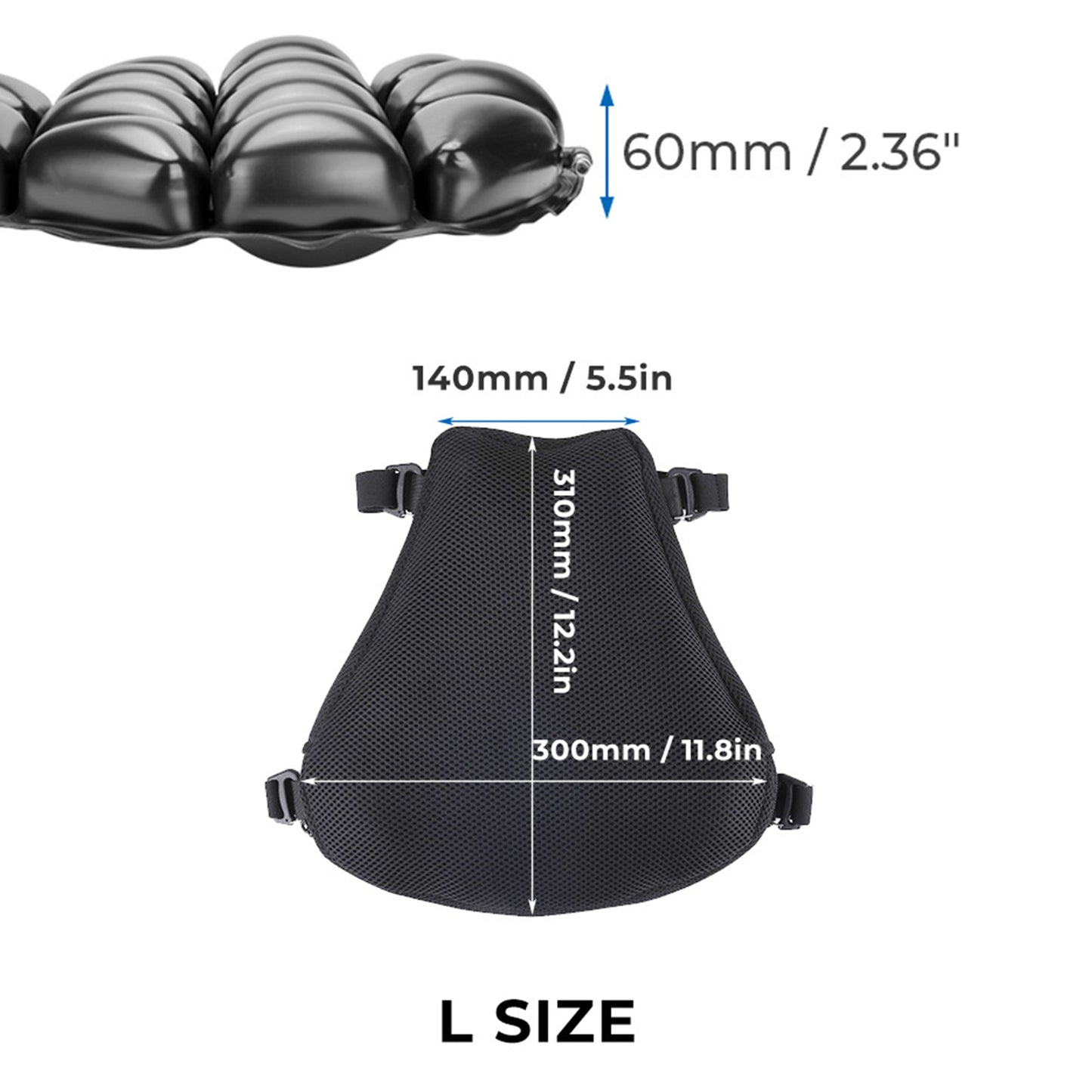 Motorcycle Seat Cushion Comfort Seating System Cushion L  12x11.8 inch