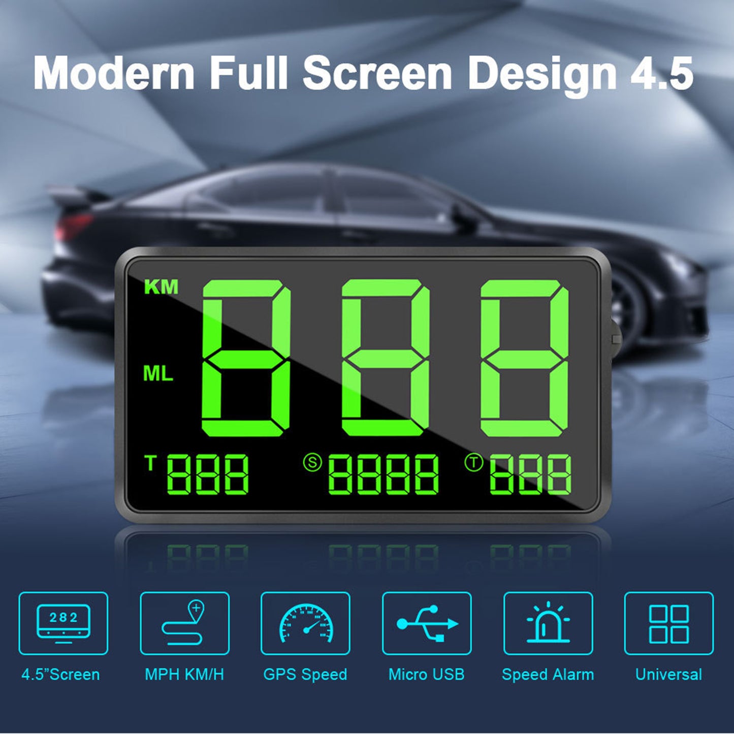 C80 Universal Digital GPS Speedometer Car Hud Head Up Display for Motorcycle