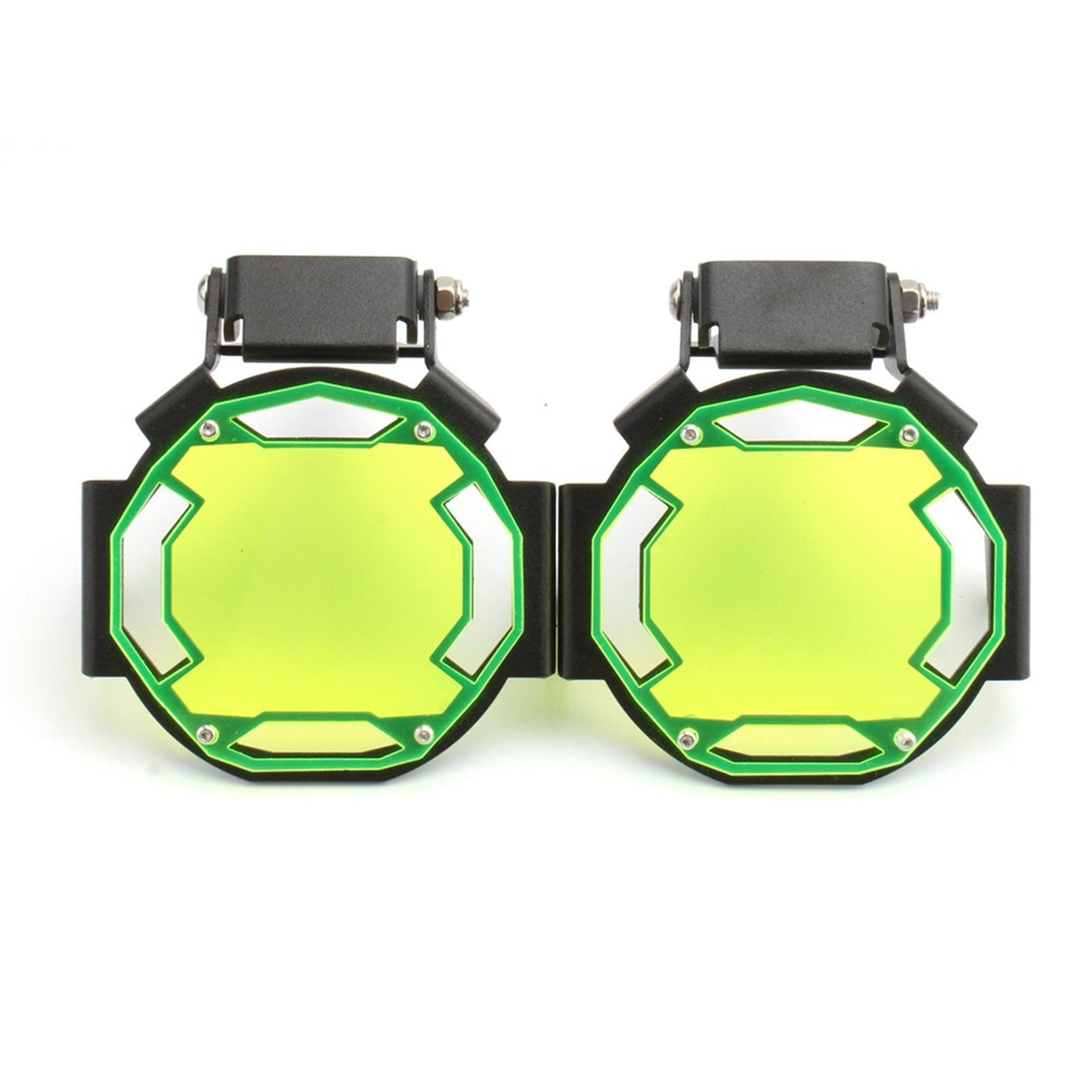 2Pcs Motorcycle LED Fog Light Guards Grill Replaces for BMW R1200GS Green