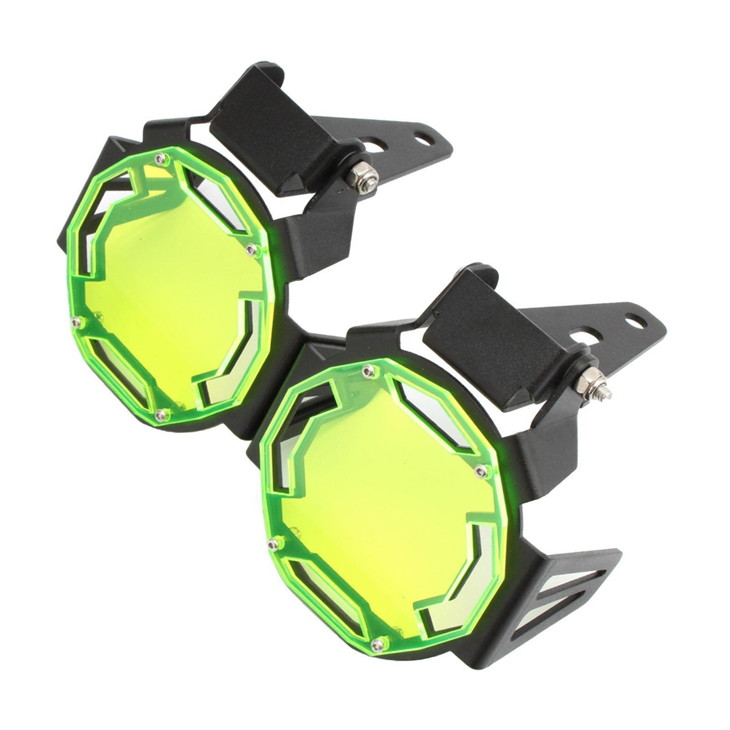 2Pcs Motorcycle LED Fog Light Guards Grill Replaces for BMW R1200GS Green