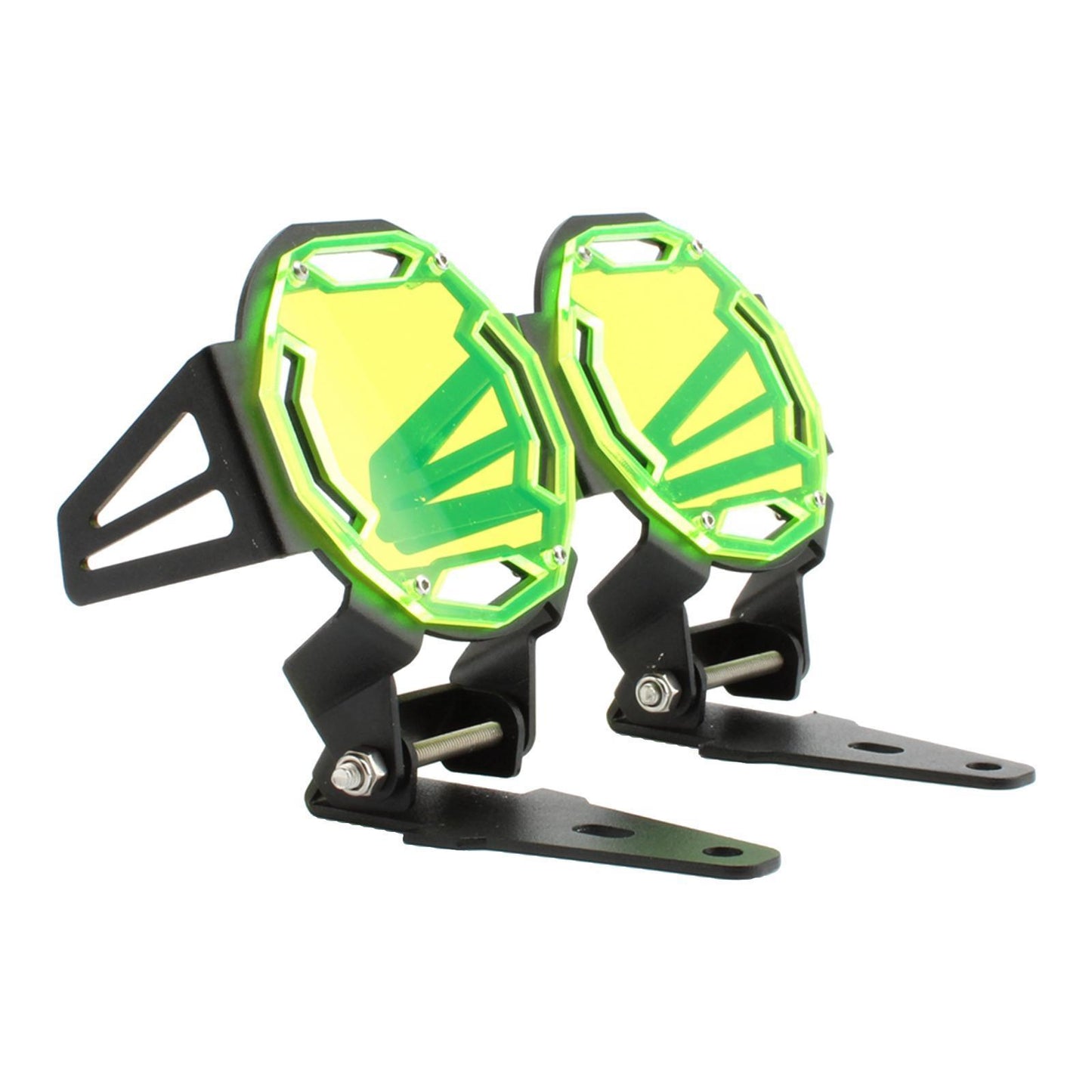 2Pcs Motorcycle LED Fog Light Guards Grill Replaces for BMW R1200GS Green