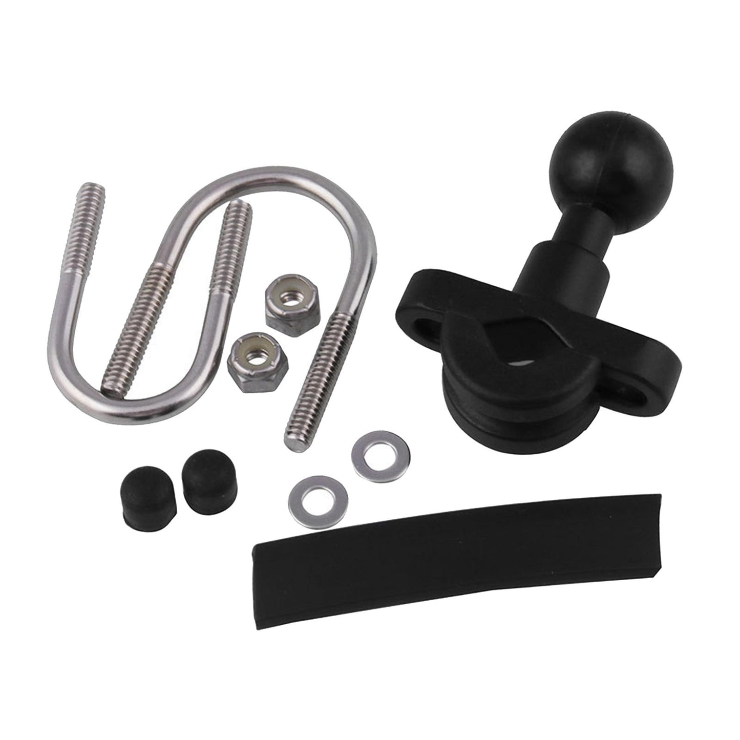 Scooter Motorcycle Handlebar Rail Mount U Bolt Mounting Base 1 Ball Head"