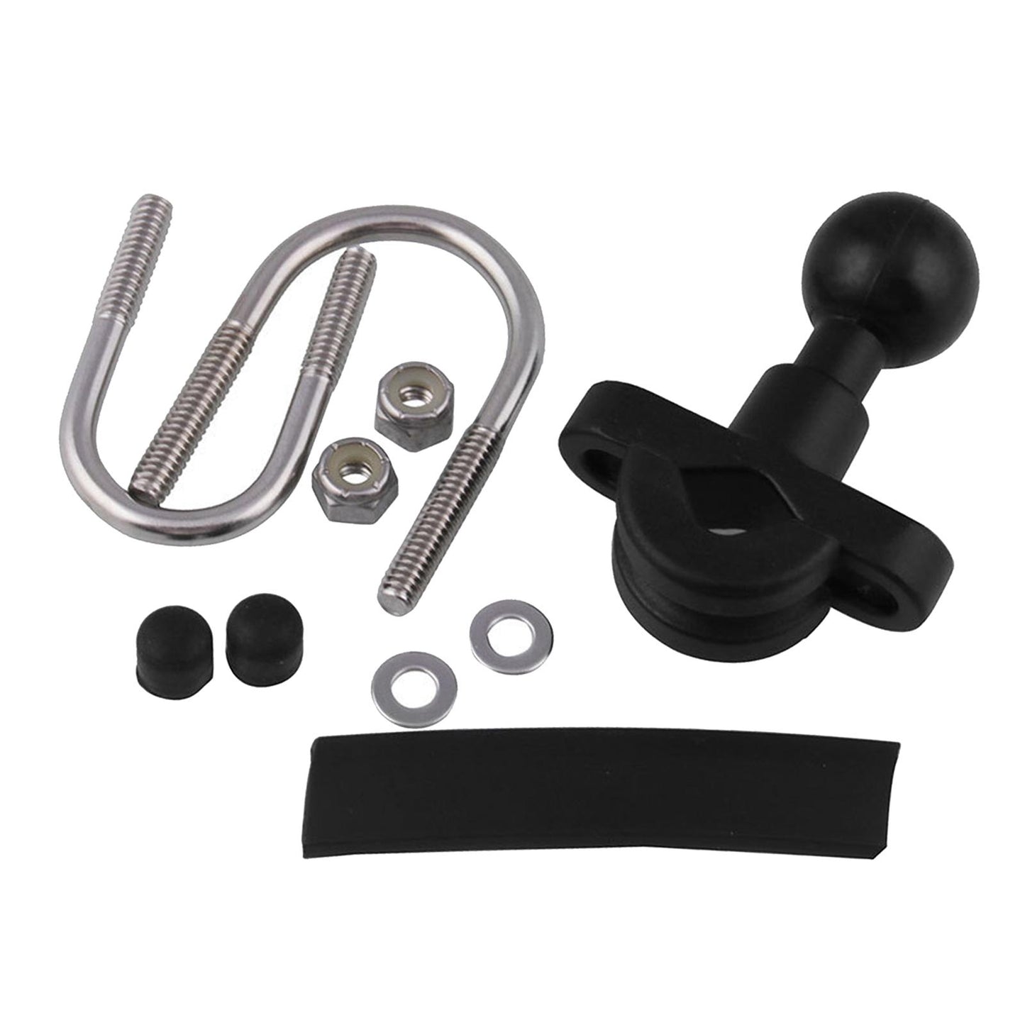 Scooter Motorcycle Handlebar Rail Mount U Bolt Mounting Base 1 Ball Head"