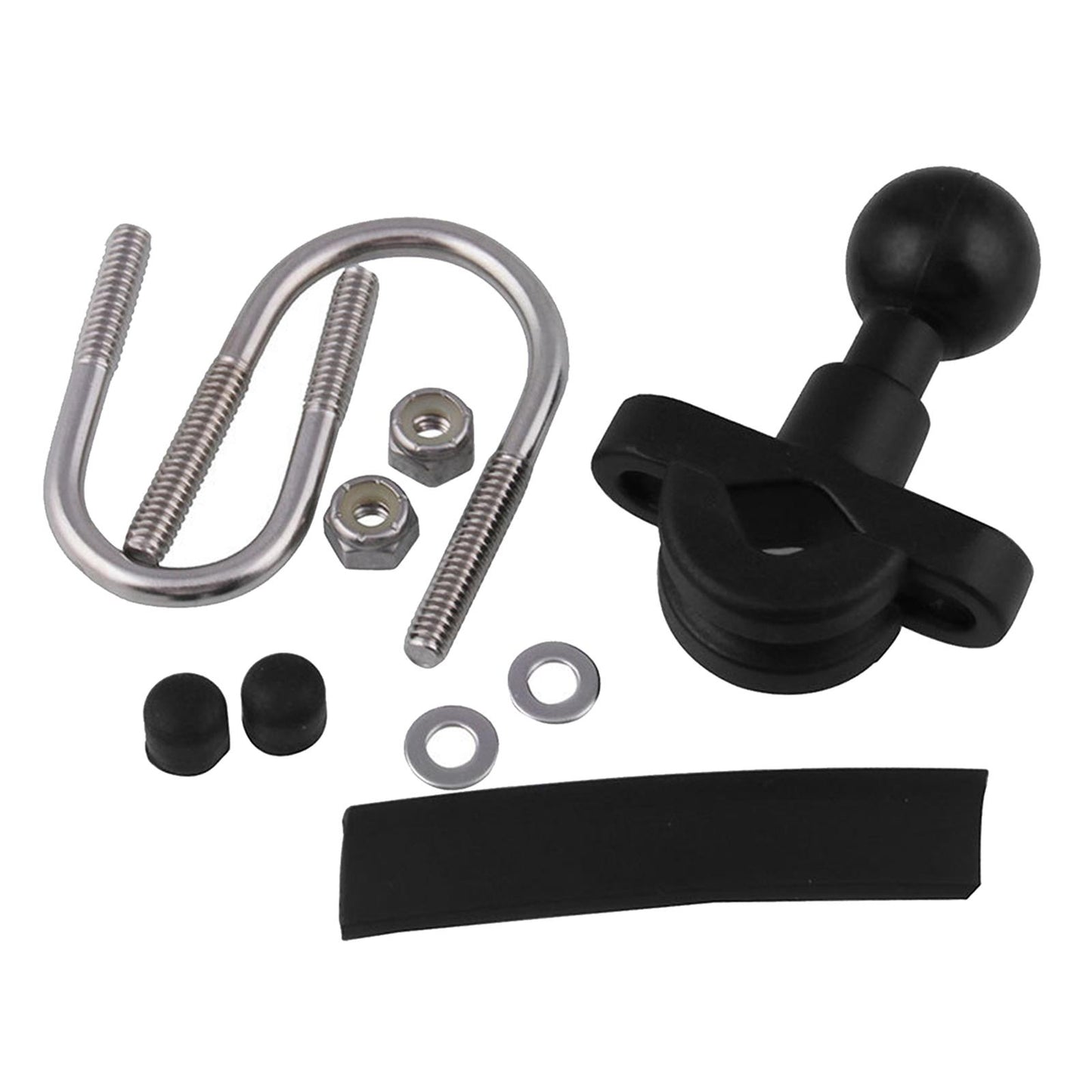 Scooter Motorcycle Handlebar Rail Mount U Bolt Mounting Base 1 Ball Head"