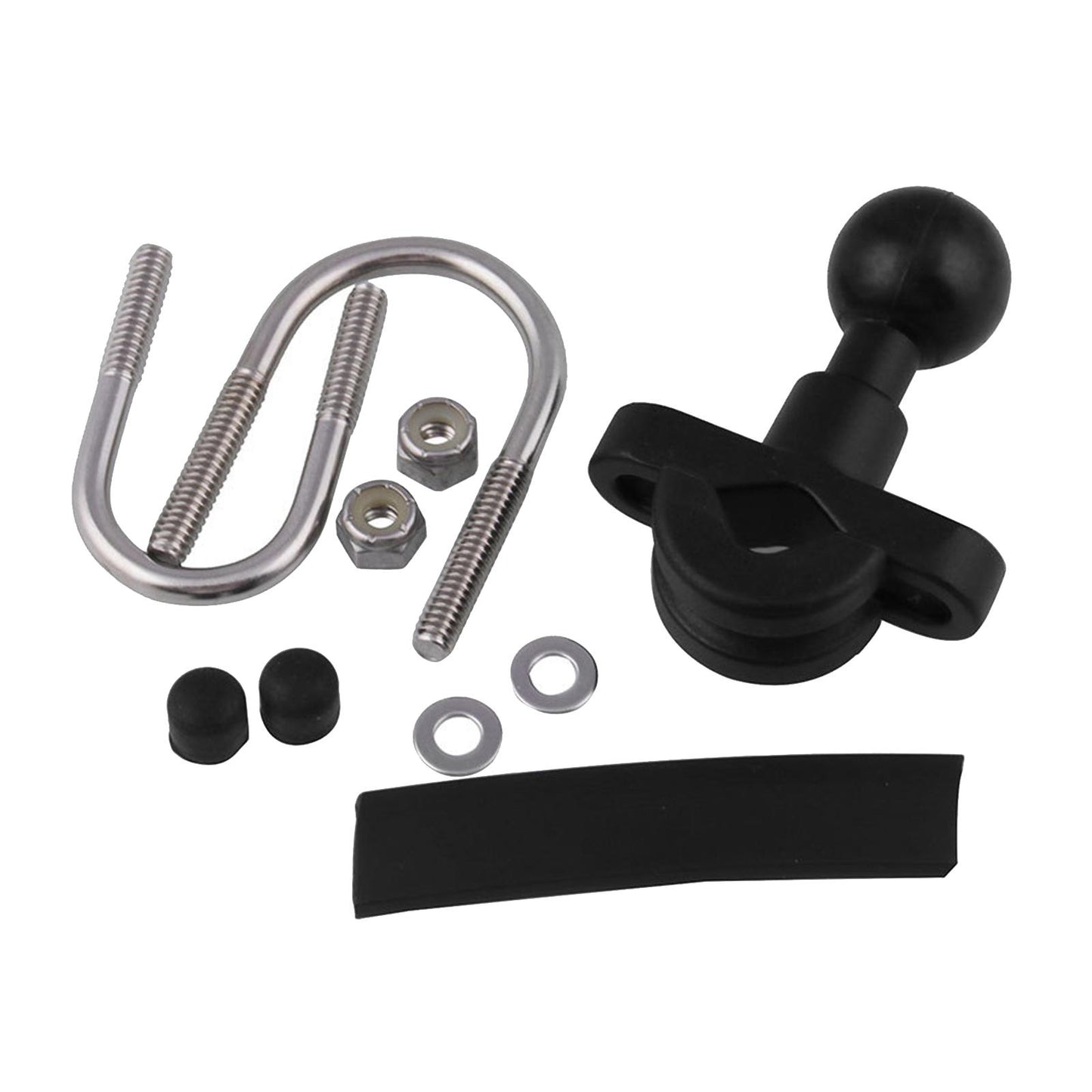 Scooter Motorcycle Handlebar Rail Mount U Bolt Mounting Base 1 Ball Head"