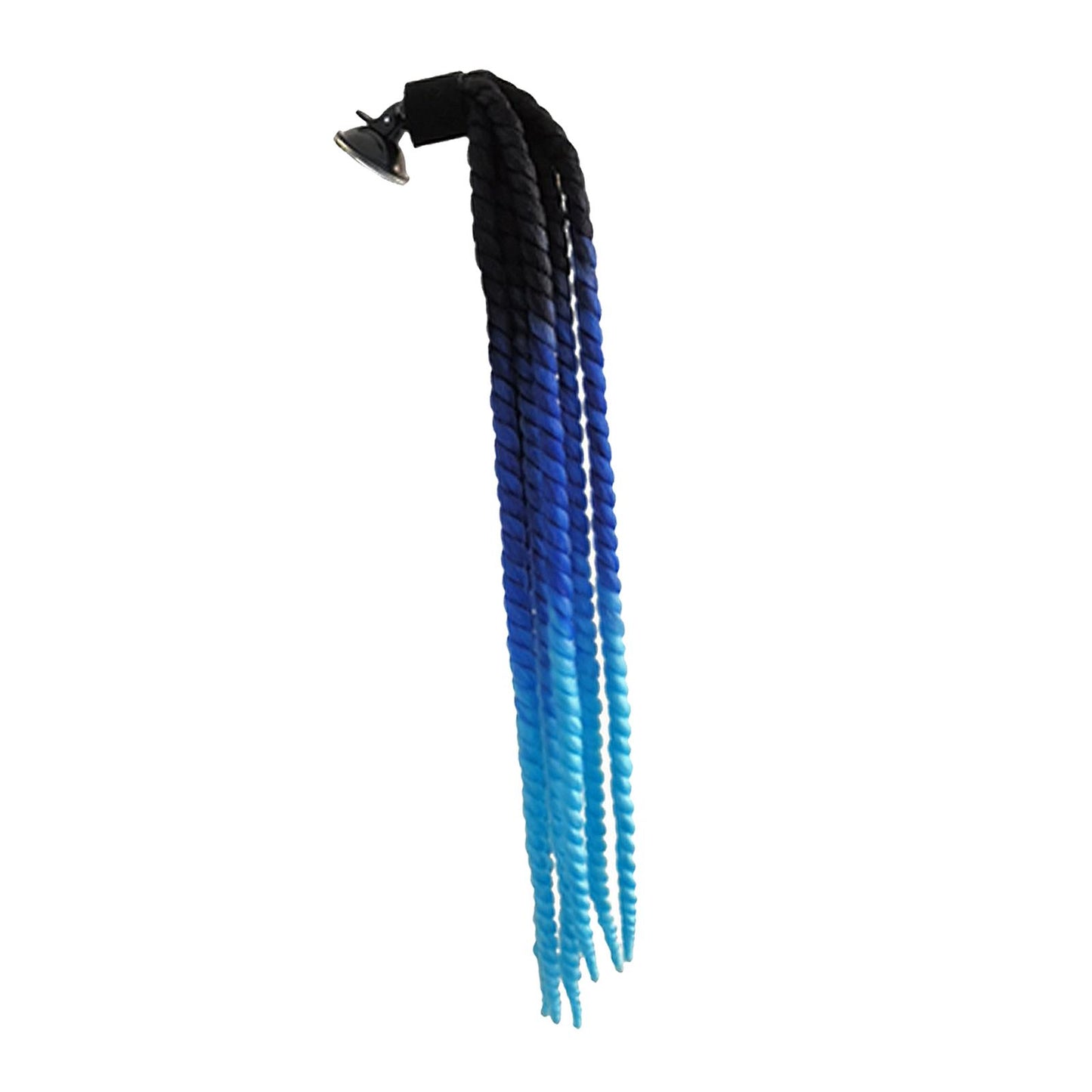 Helmet Hair Helmet Pigtail Gradient Ramp for Motorcycle Black Lake Blue