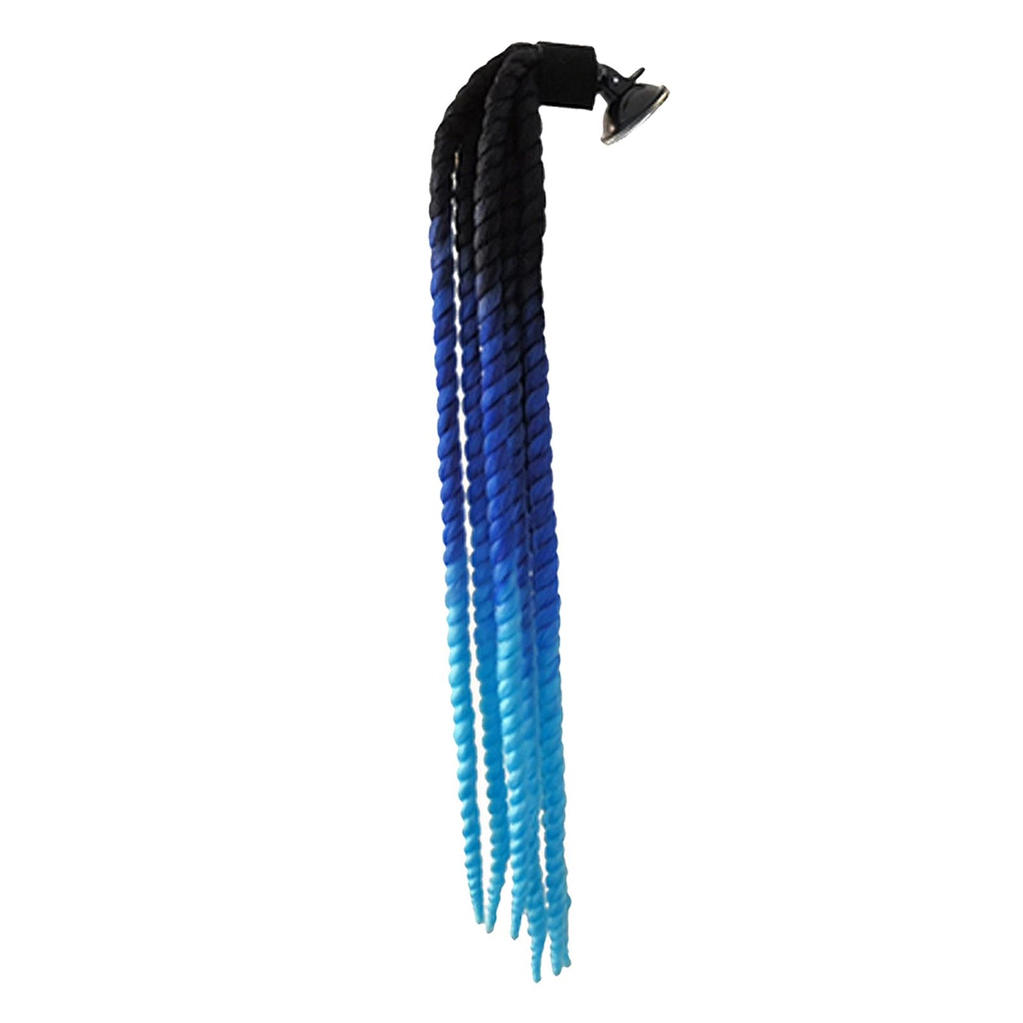 Helmet Hair Helmet Pigtail Gradient Ramp for Motorcycle Black Lake Blue