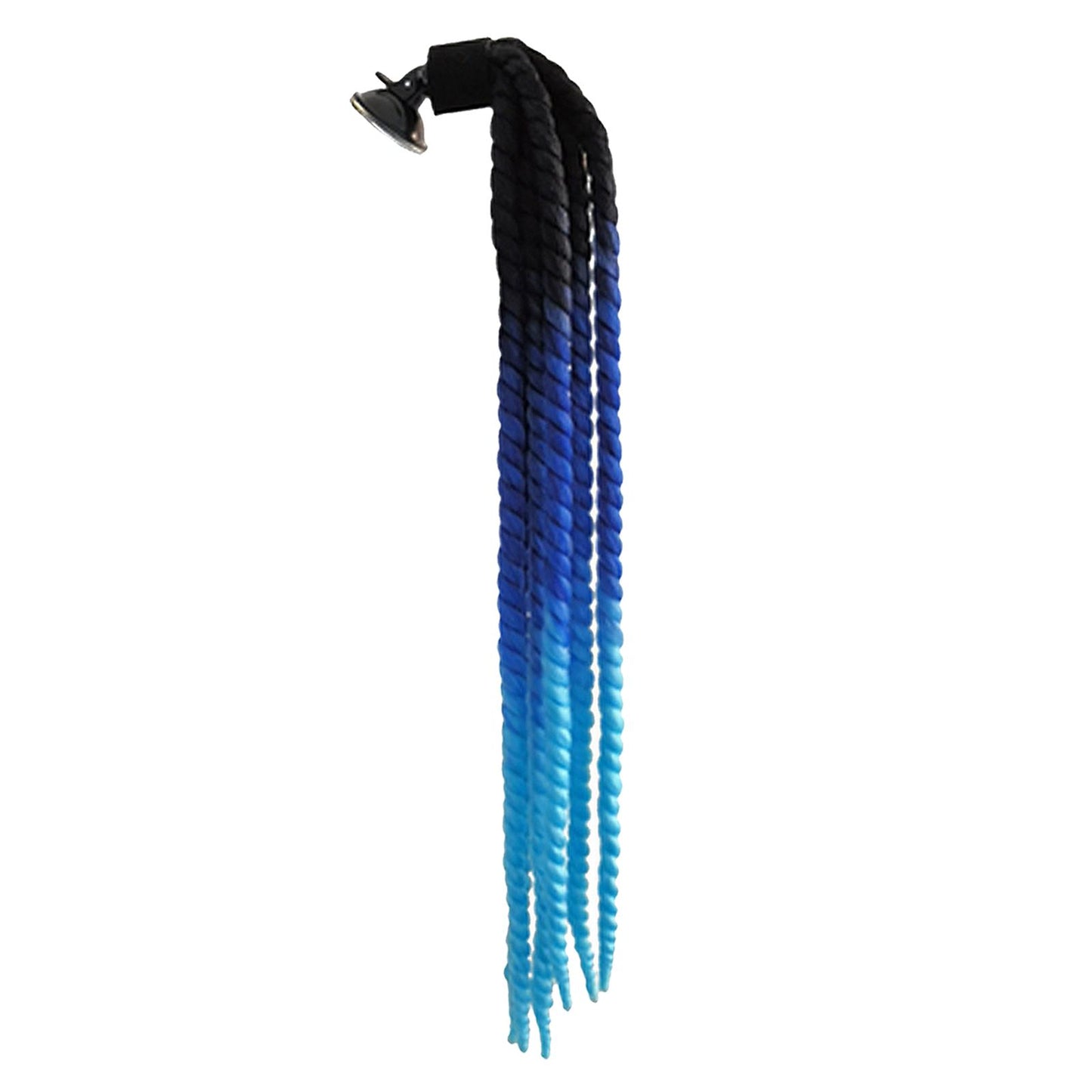 Helmet Hair Helmet Pigtail Gradient Ramp for Motorcycle Black Lake Blue