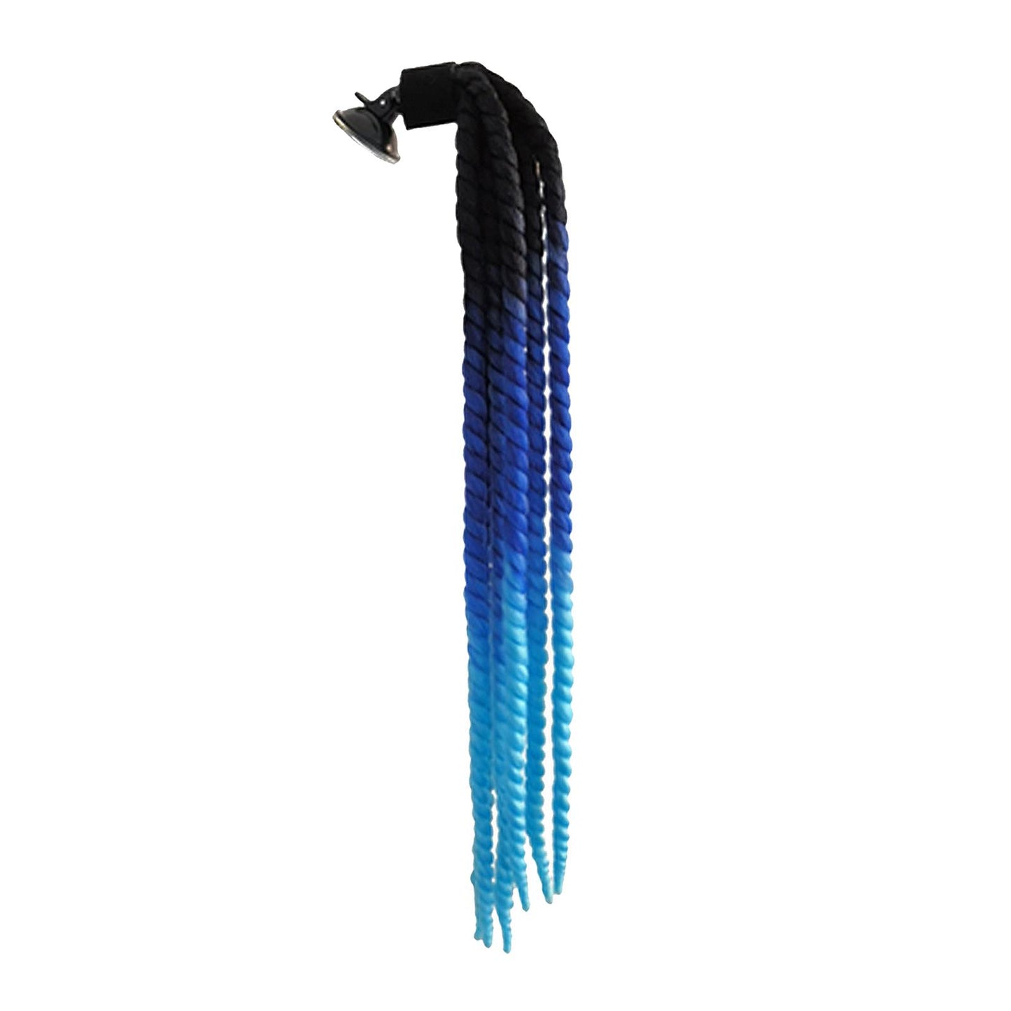 Helmet Hair Helmet Pigtail Gradient Ramp for Motorcycle Black Lake Blue