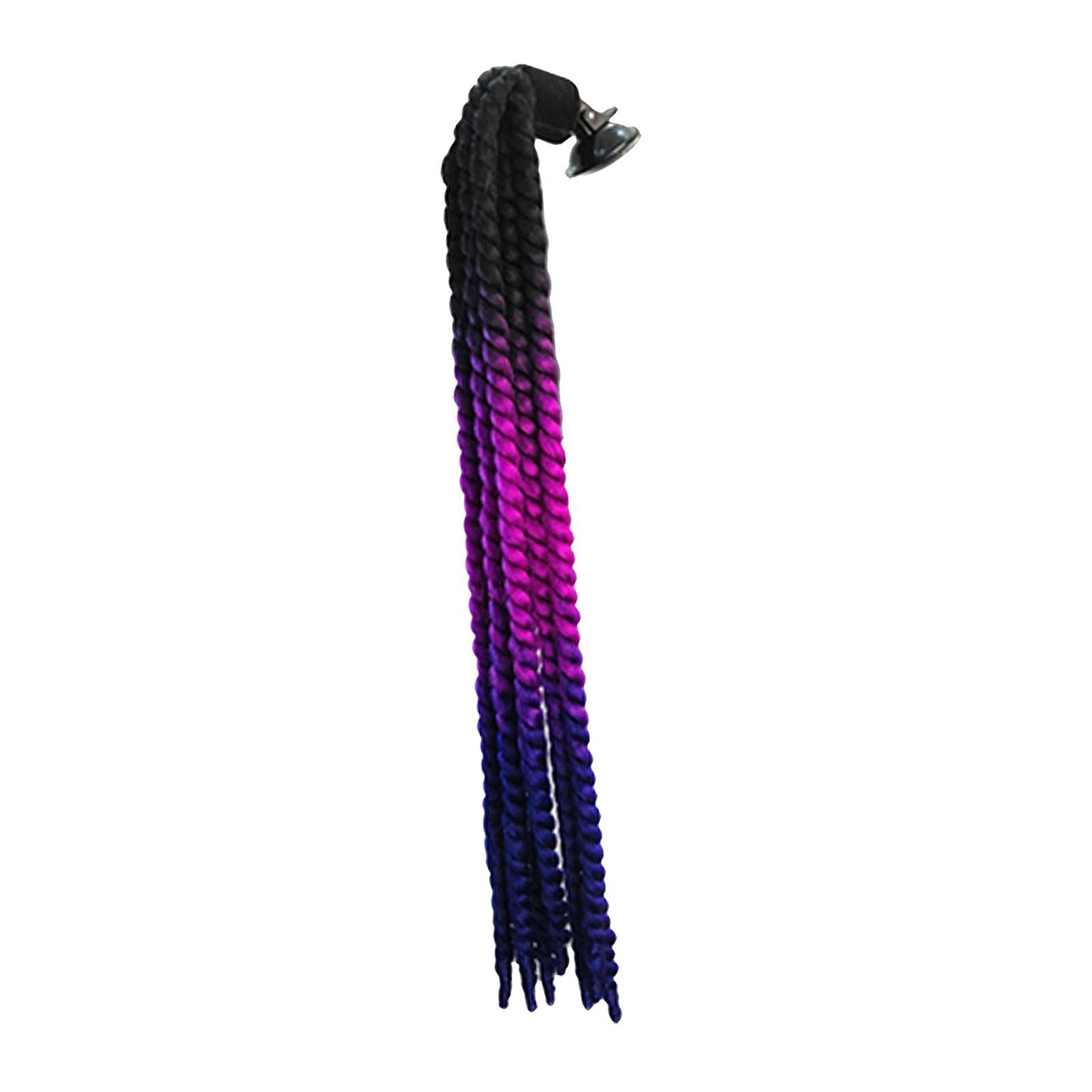 Helmet Hair Helmet Pigtail Gradient Ramp for Motorcycle Black Purple Blue