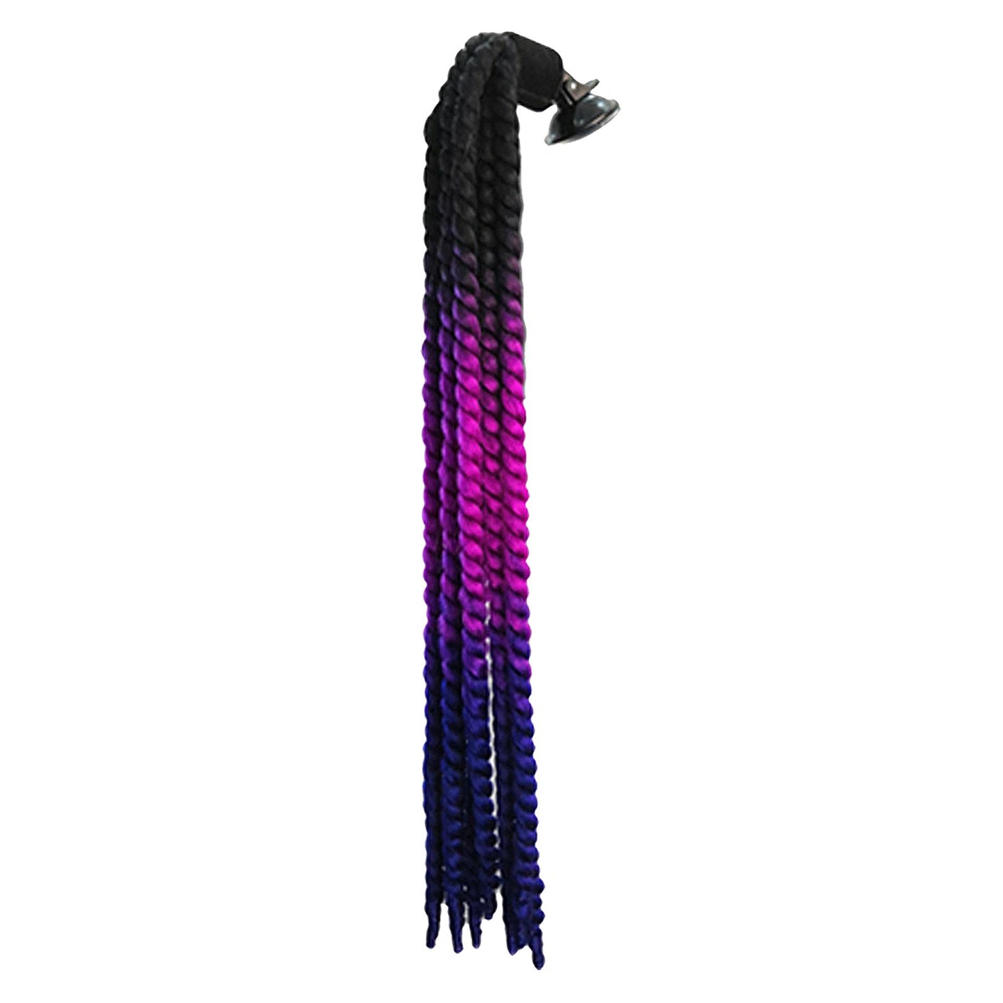 Helmet Hair Helmet Pigtail Gradient Ramp for Motorcycle Black Purple Blue