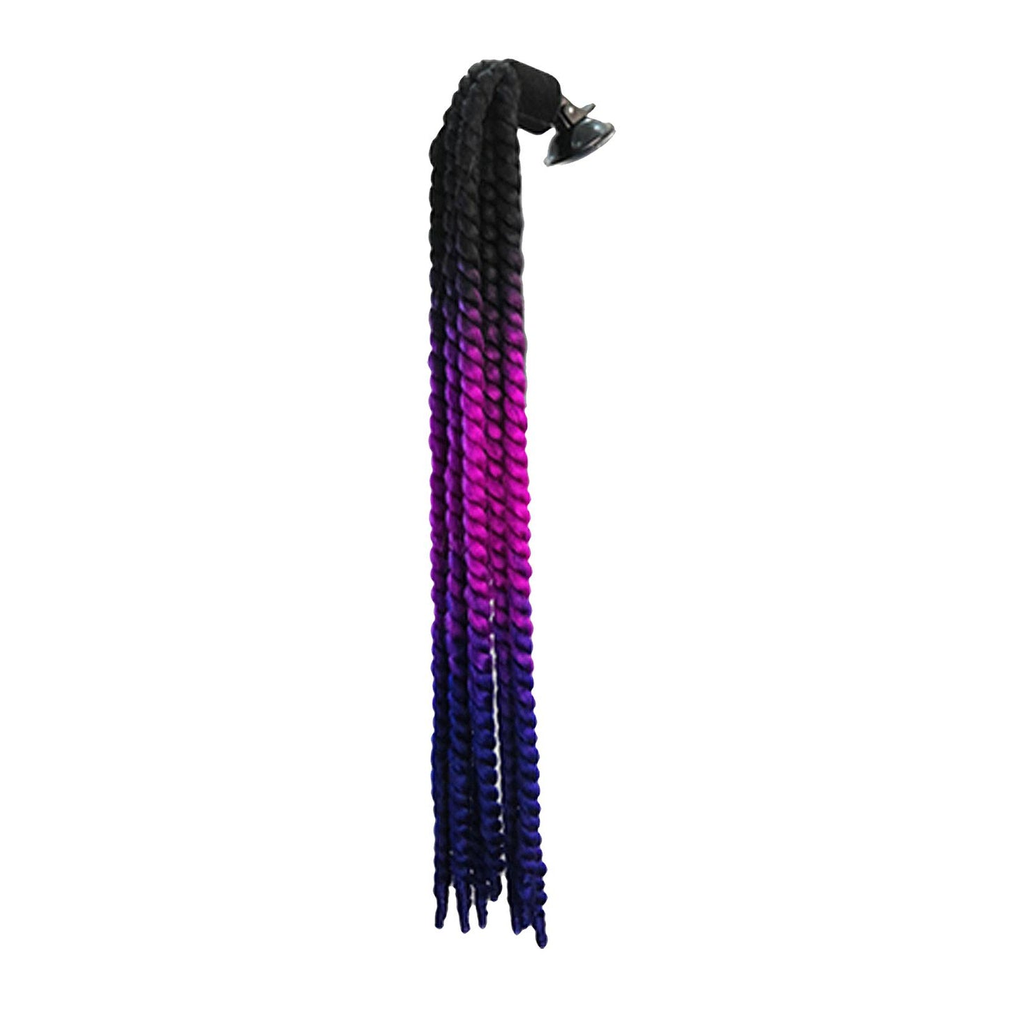 Helmet Hair Helmet Pigtail Gradient Ramp for Motorcycle Black Purple Blue