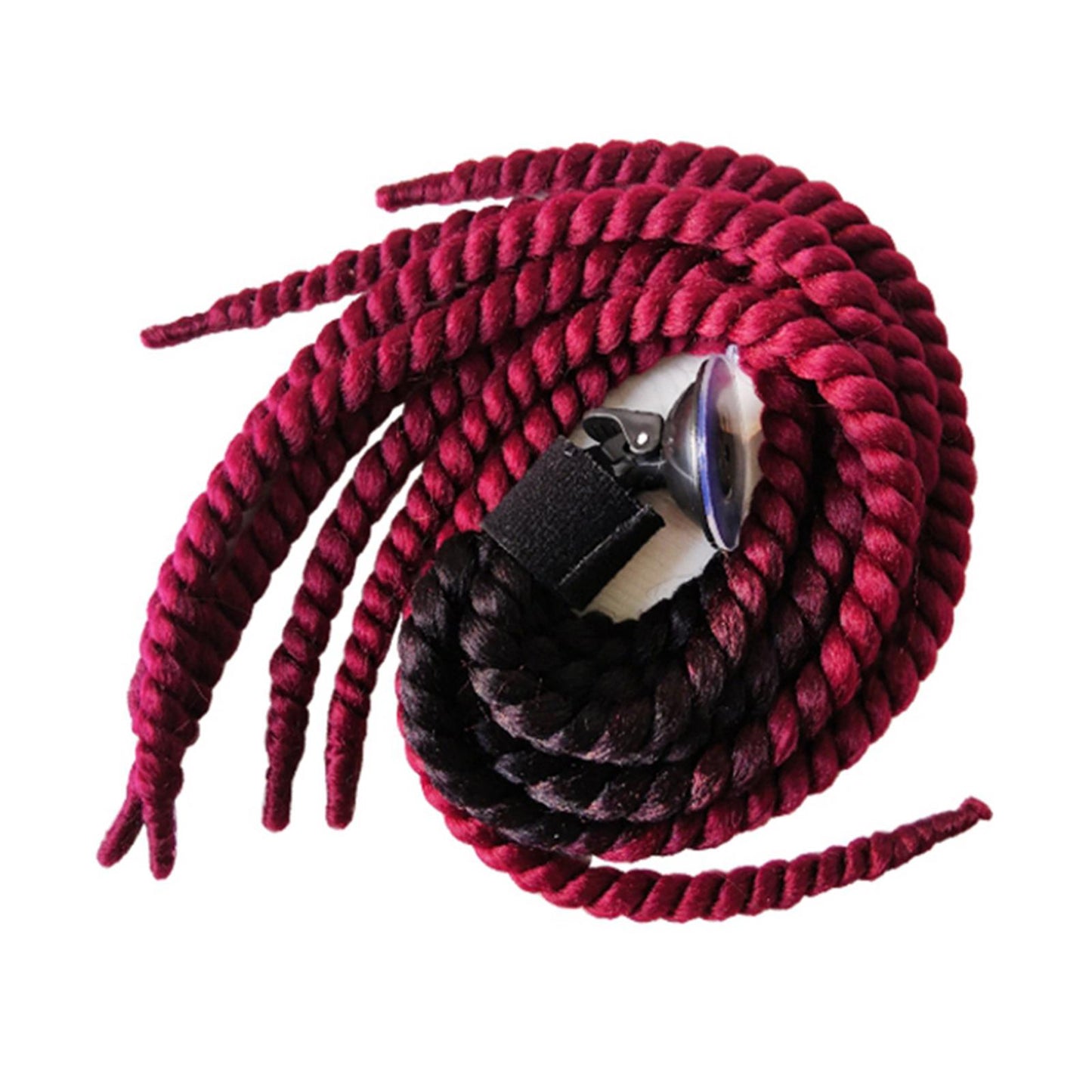 Helmet Hair Helmet Pigtail Gradient Ramp for Motorcycle Black Wine Red