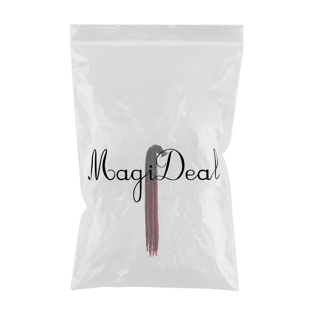 Helmet Hair Helmet Pigtail Gradient Ramp for Motorcycle Black Wine Red